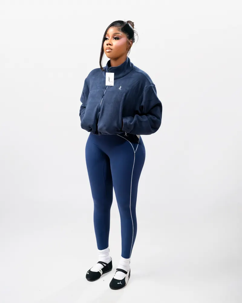 Navy activewear set, same commercial product styling